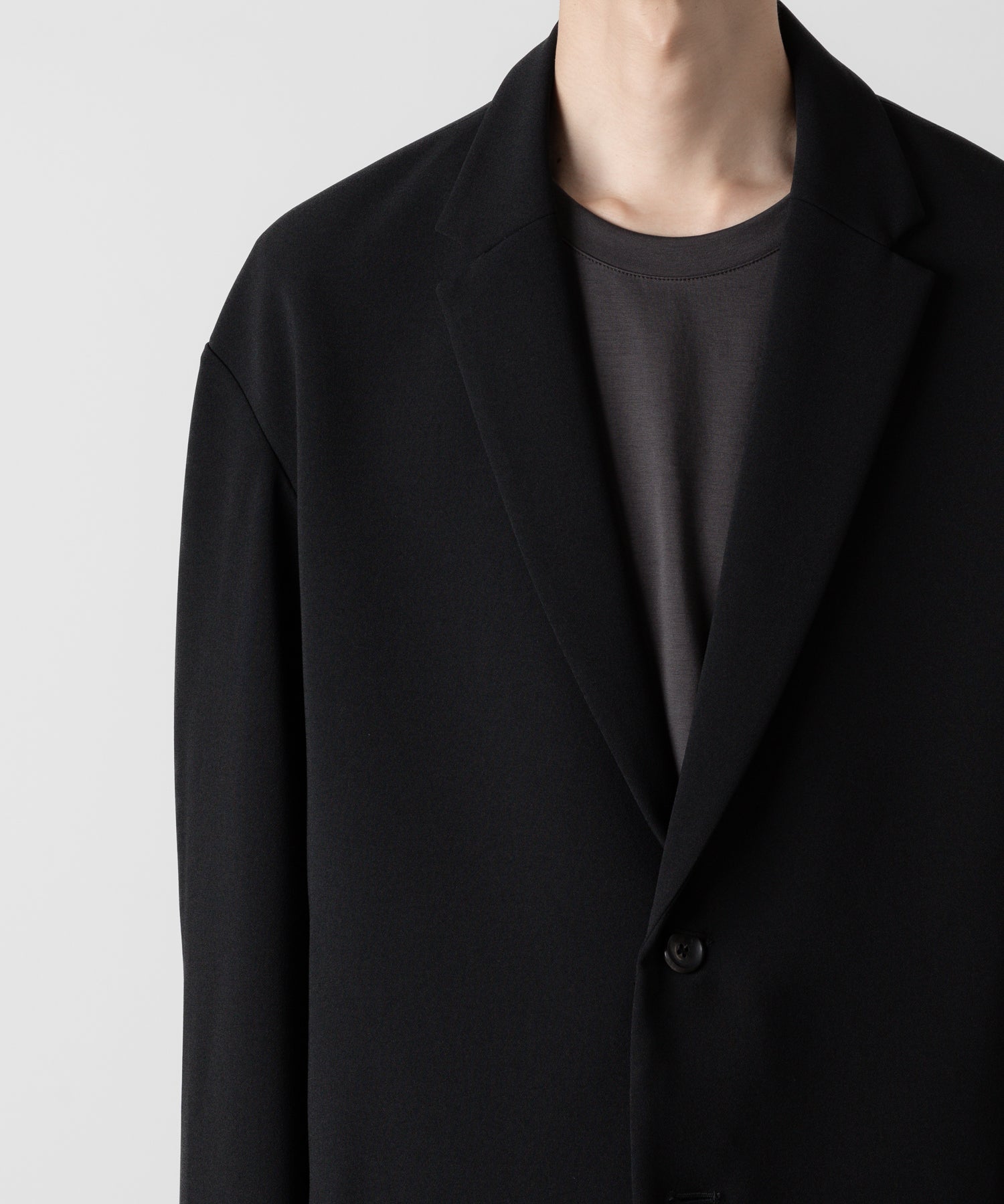 ATTACHMENT アタッチメントのPE STRETCH DOUBLE CLOTH OVERSIZED 2B JACKET - BLACK 公式通販サイトsession福岡セレクトショップ