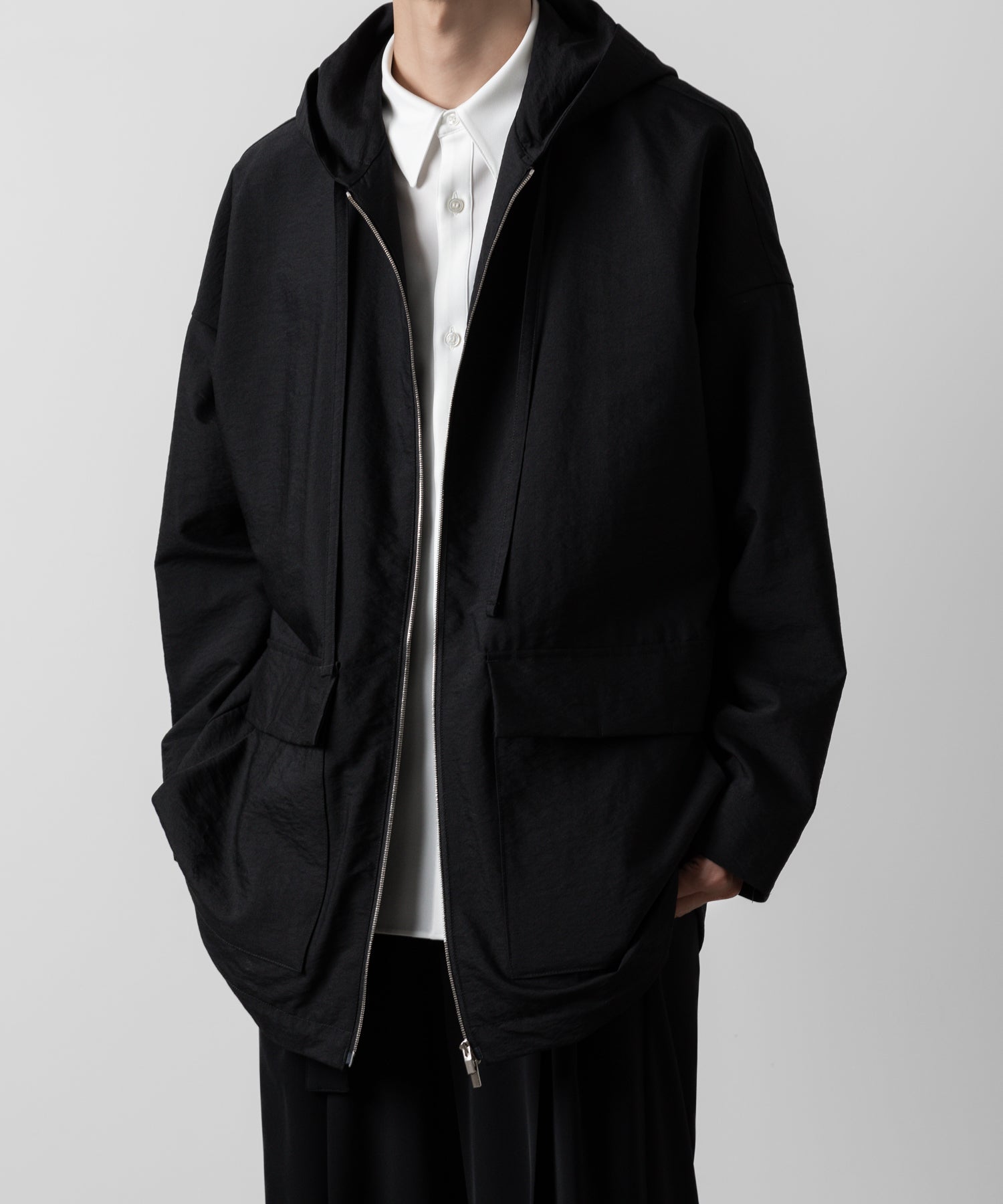 ATTACHMENT アタッチメントのWO/NY VOILE ZIP UP HOODED JACKET - BLACKの公式通販サイトsession福岡セレクトショップ