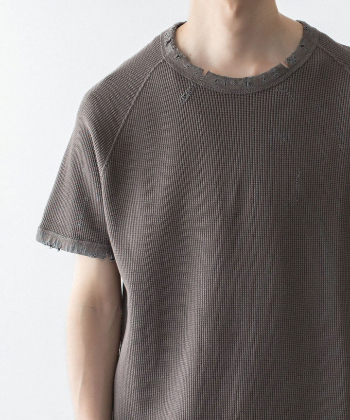 VEIN ヴェインの30//2 WAFFLE RAGLAN S/S TEE - KHAKI GRAYの公式通販サイトsession福岡セレクトショップ