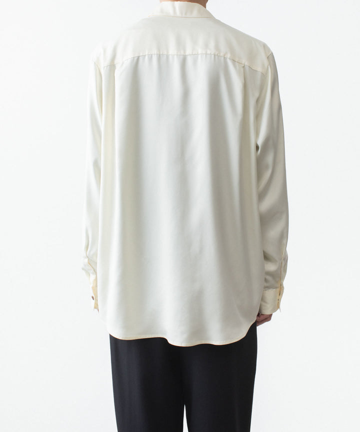 ATTACHMENT アタッチメントのCU/PE FIBRIL SATIN L/S SHIRT - OFF WHITEの公式通販サイトsession福岡セレクトショップ