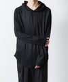 【 ATTACHMENT 】1/60 WOOL SMOOTH HOODED PULLOVER - BLACK