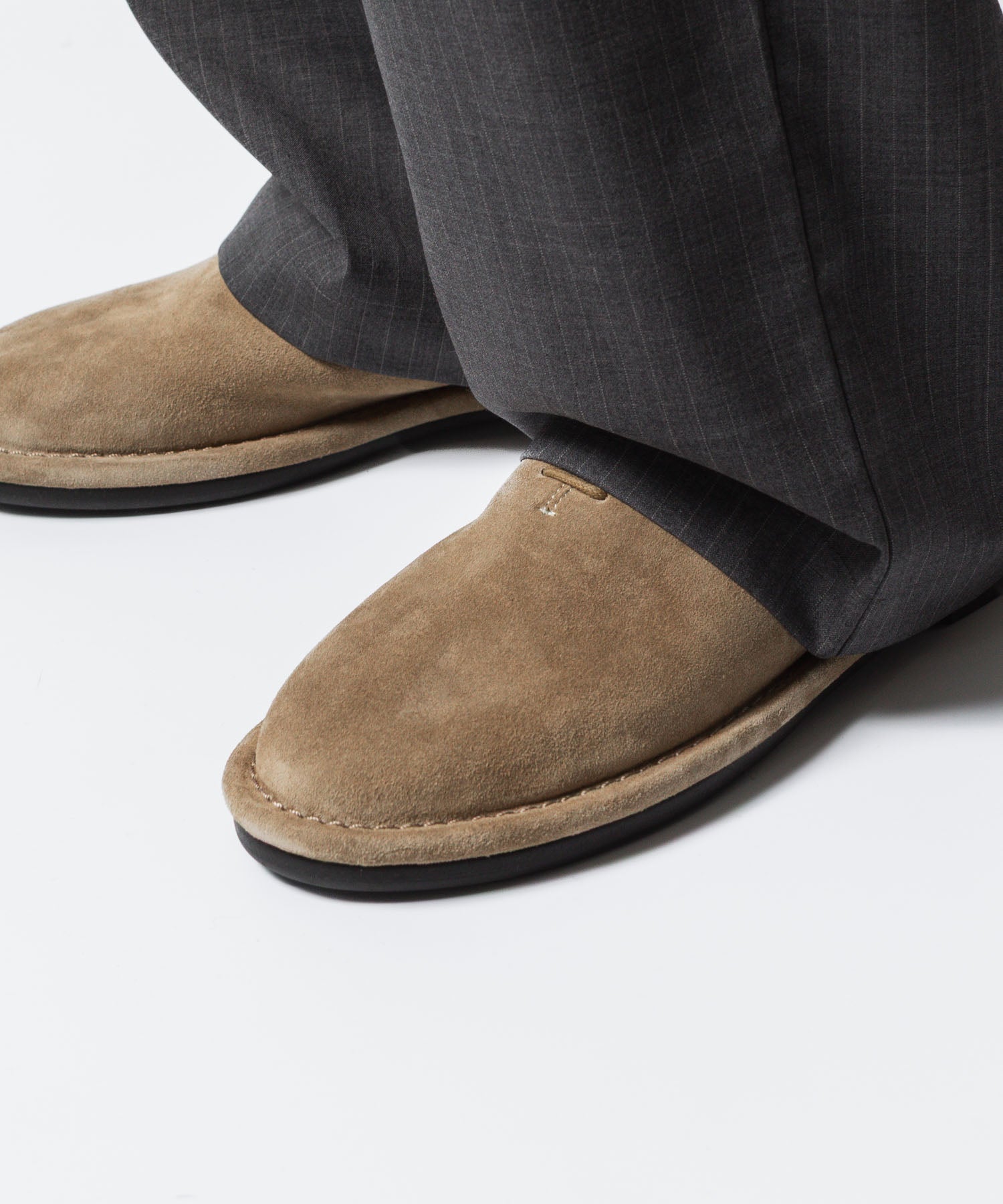 ATTACHMENT アタッチメントのCOW LEATHER SUEDE BABOUCHE - BEIGEの公式通販サイトsession福岡セレクトショップ