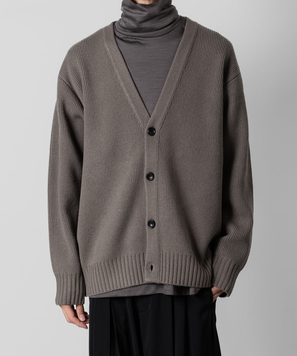 ATTACHMENT アタッチメントのBRITISH WO KNIT CARDIGAN - KHAKI GRAY 公式通販サイトsession福岡セレクトショップ