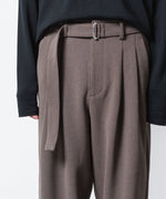 画像をギャラリービューアに読み込む, ATTACHMENT アタッチメントのPE STRETCH DOUBLE CLOTH BELTED WIDE TAPERD TROUSERS - D.KH GRAYの公式通販サイトsession福岡セレクトショップ
