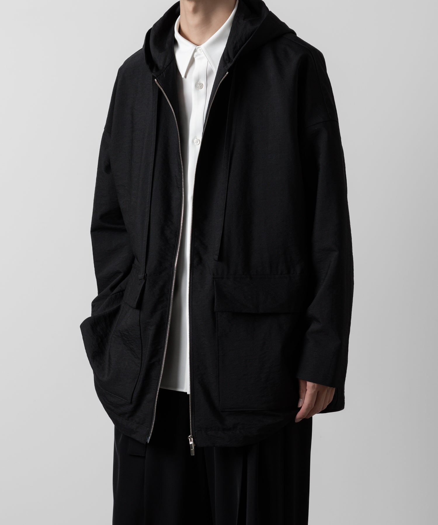 ATTACHMENT アタッチメントのWO/NY VOILE ZIP UP HOODED JACKET - BLACKの公式通販サイトsession福岡セレクトショップ