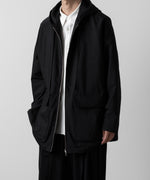 画像をギャラリービューアに読み込む, ATTACHMENT アタッチメントのWO/NY VOILE ZIP UP HOODED JACKET - BLACKの公式通販サイトsession福岡セレクトショップ
