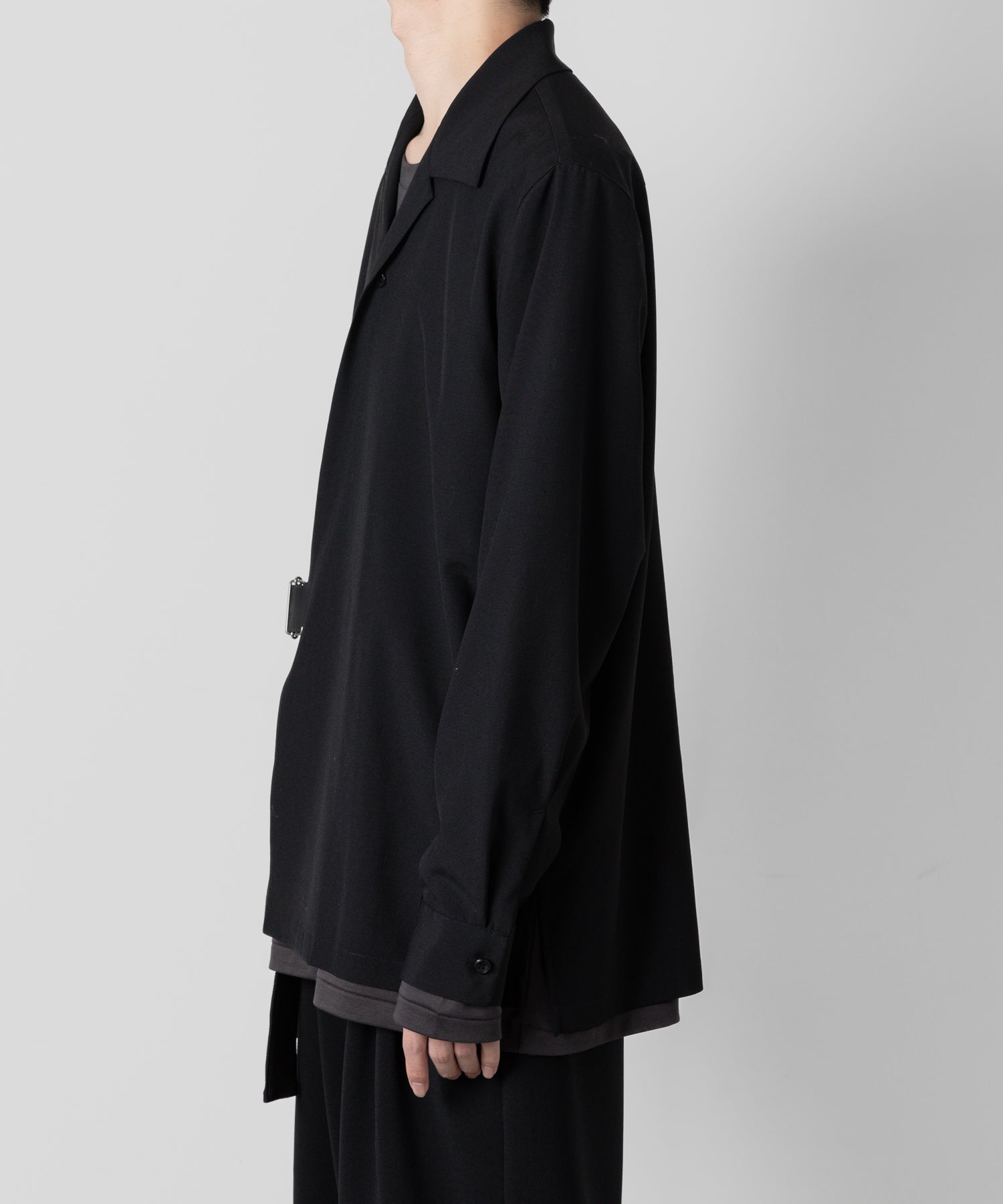 【ATTACHMENT】ATTACHMENT アタッチメントのWO TROPICAL BELTED L/S SHIRT - BLACK 公式通販サイトsession福岡セレクトショップ
