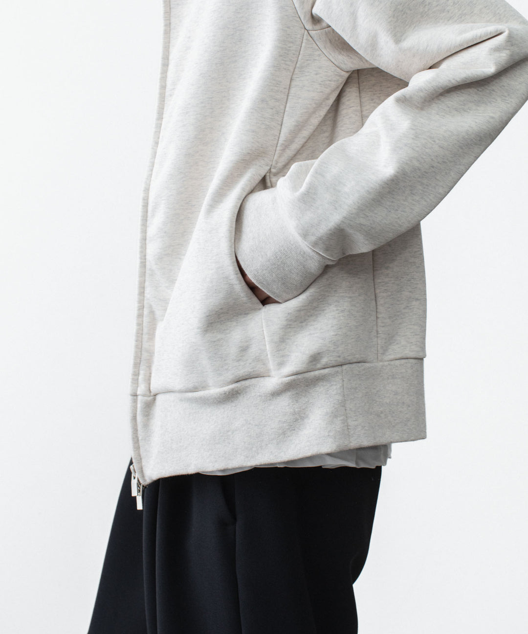 ATTACHMENT アタッチメントのCO STRETCH TERRY ZIP UP HOODIE - X.GRAYの公式通販サイトsession福岡セレクトショップ