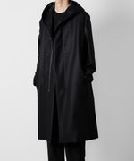 画像をギャラリービューアに読み込む, ATTACHMENT アタッチメントの限定2/90 SUPER120S MALTON ZIPUP HOODED COAT - BLACKの公式通販サイトsession福岡セレクトショップ

