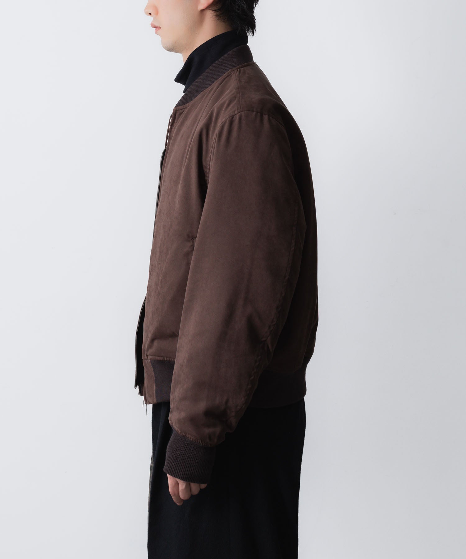 VEIN ヴェインのSYNTHETIC SUEDE LEATHER BOMBER JKT - BROWNの公式通販サイトsession福岡セレクトショップ