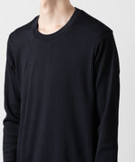 画像をギャラリービューアに読み込む, ATTACHMENT アタッチメントのPE STRETCH RIB SLIM FIT L/S TEE - NAVY 公式通販サイトsession福岡セレクトショップ
