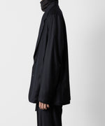 画像をギャラリービューアに読み込む, ATTACHMENT アタッチメントのWASHABLE WO/PE STRETCH SAXONY OVERSIZED LIGHT JACKET - NAVY 公式通販サイトsession福岡セレクトショップ
