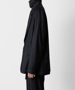 ATTACHMENT アタッチメントのWASHABLE WO/PE STRETCH SAXONY OVERSIZED LIGHT JACKET - NAVY 公式通販サイトsession福岡セレクトショップ