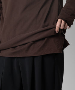 【ATTACHMENT】ATTACHMENT アタッチメントの80/2 PIMA CO JERSEY SLIM FIT LAYERED L/S TEE - BROWN 公式通販サイトsession福岡セレクトショップ