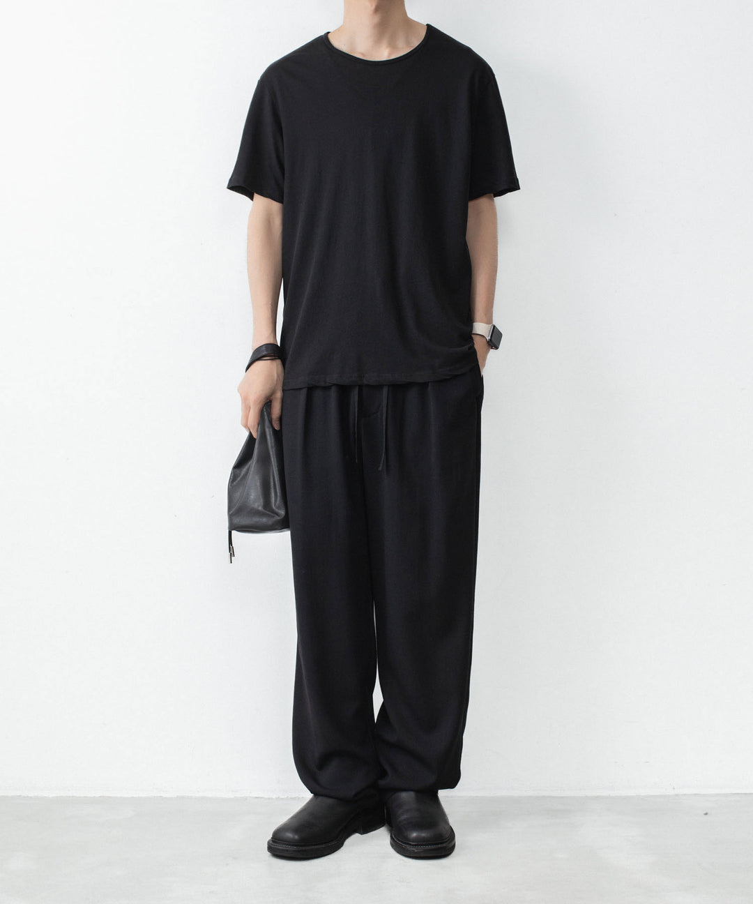 ATTACHMENT アタッチメントの100/3 HIGH TWIST JERSEY SLIM FIT S/S TEE - BLACKの公式通販サイトsession福岡セレクトショップ