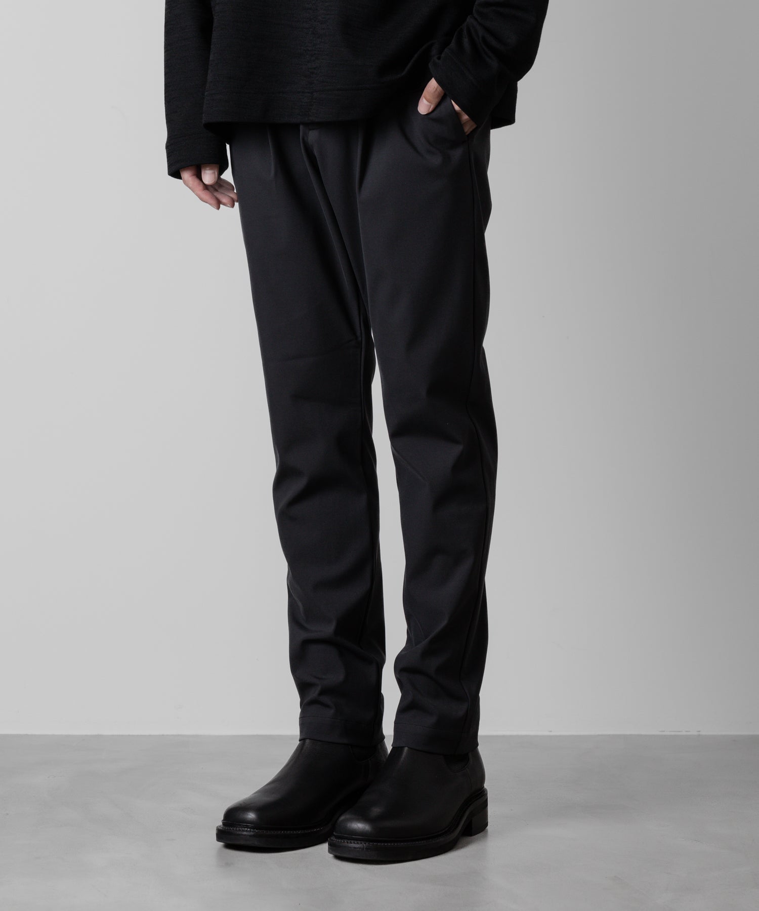 ATTACHMENT アタッチメントのNY/CO STRETCH JERSEY REGULAR FIT EASY TROUSERS - D.GRAY 公式通販サイトsession福岡セレクトショップ