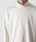 画像をギャラリービューアに読み込む, ATTACHMENT アタッチメントのCOTTON DOUBLE FACE SLIM FIT HIGHNECK L/S TEE - OFF WHITE 公式通販サイトsession福岡セレクトショップ
