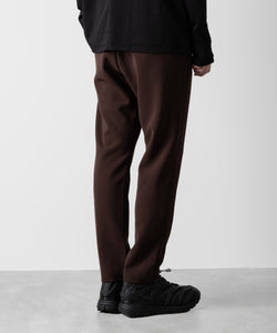 【 ATTACHMENT 】PE STRETCH DOUBLE CLOTH REGULAR FIT EASY TROUSERS - BROWN