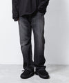 【 VEIN 】13OZ DENIM BOOT CUT TROUSERS - BLACK