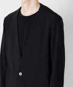 画像をギャラリービューアに読み込む, ATTACHMENT アタッチメントのNY/CO STRETCH JERSEY COLLARLESS JACKET - BLACK 公式通販サイトsession福岡セレクトショップ
