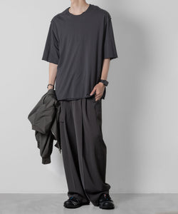 ATTACHMENT アタッチメント LIMITEDのSORIBIA TWILL BELTED WIDE TROUSERS - D.GRAYの公式通販サイトsession福岡セレクトショップ