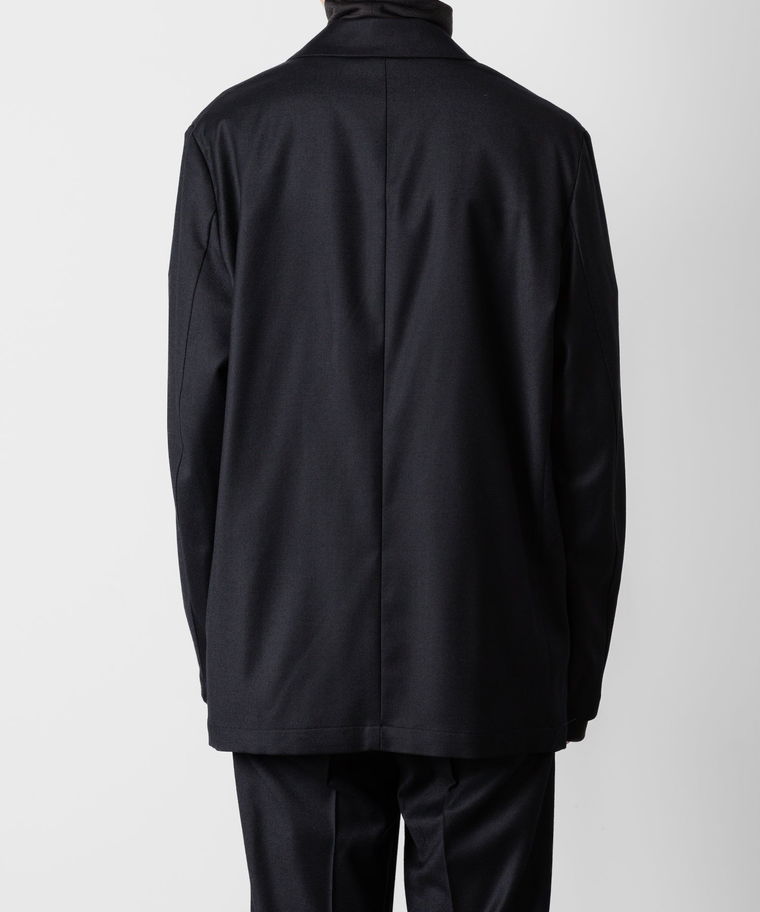 ATTACHMENT アタッチメントのWASHABLE WO/PE STRETCH SAXONY OVERSIZED LIGHT JACKET - NAVY 公式通販サイトsession福岡セレクトショップ