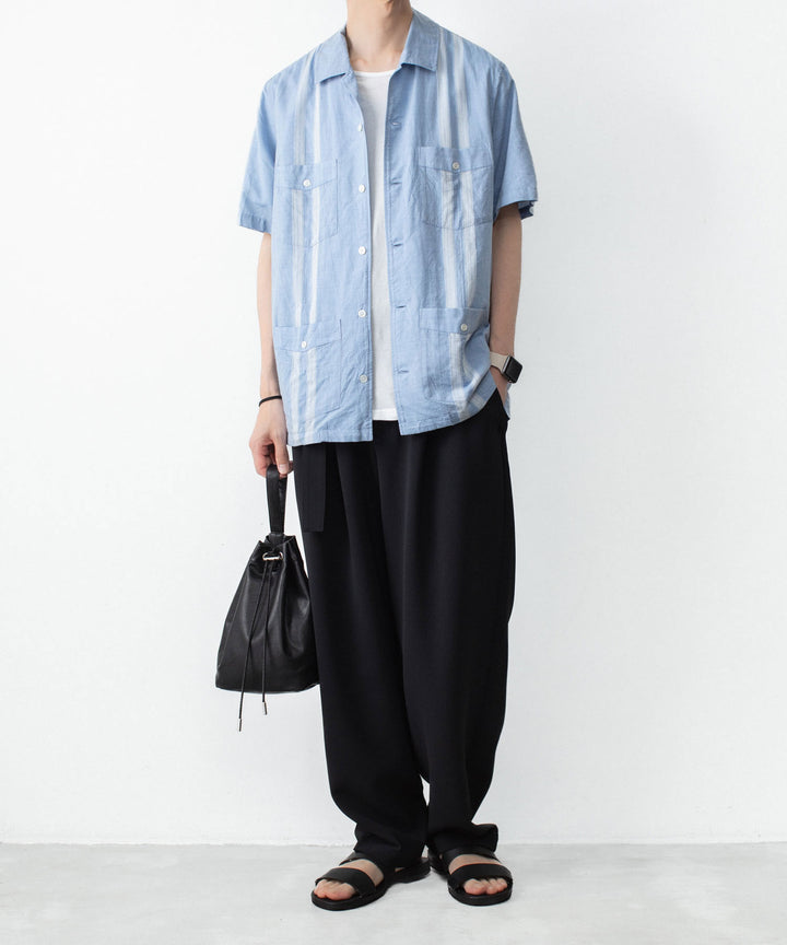 ATTACHMENT アタッチメントのCO/TEN JACQUARD LAWN GUAYABERA SHIRT - S.BLUEの公式通販サイトsession福岡セレクトショップ