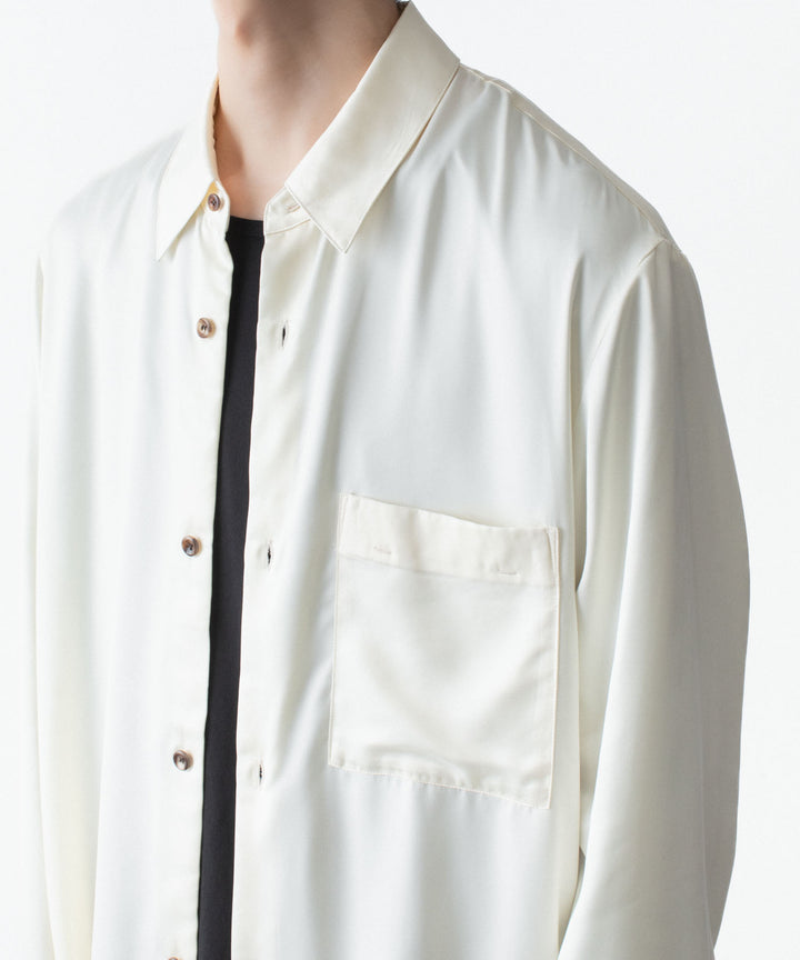 ATTACHMENT アタッチメントのCU/PE FIBRIL SATIN L/S SHIRT - OFF WHITEの公式通販サイトsession福岡セレクトショップ