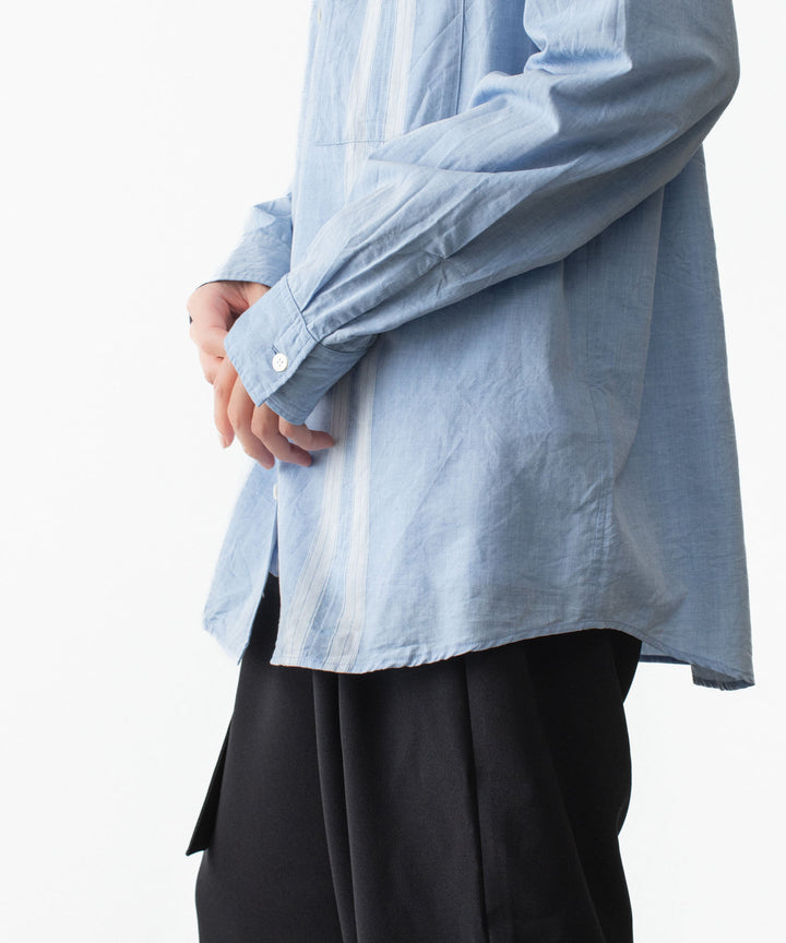 ATTACHMENT アタッチメントのCO/TEN JACQUARD LAWN PATCH POCKET L/S SHIRT - S.BLUEの公式通販サイトsession福岡セレクトショップ