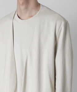 【ATTACHMENT】ATTACHMENT アタッチメントのCOTTON DOUBLE FACE COLLARLESS CARDIGAN - OFF WHITE 公式通販サイトsession福岡セレクトショップ