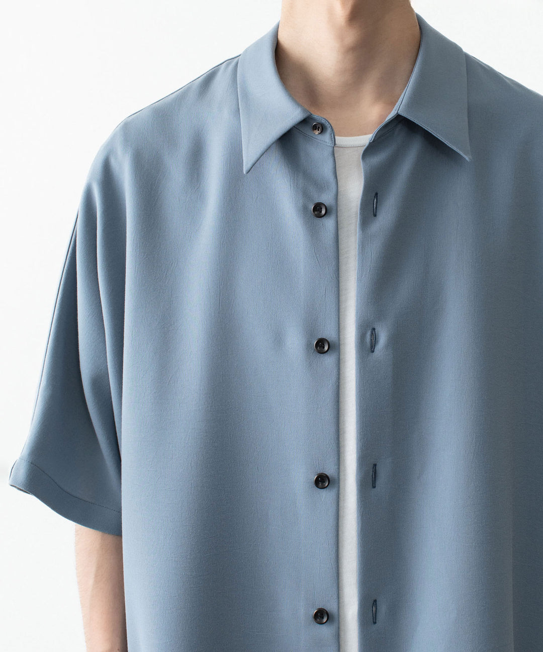 ATTACHMENT / EXCLUSIVE ITEMアタッチメントのPE LIGHT TROPICAL DOLMAN SLEEVE REGULAR COLLAR SHIRT S/S - L.BLUEの公式通販サイトsession福岡セレクトショップ
