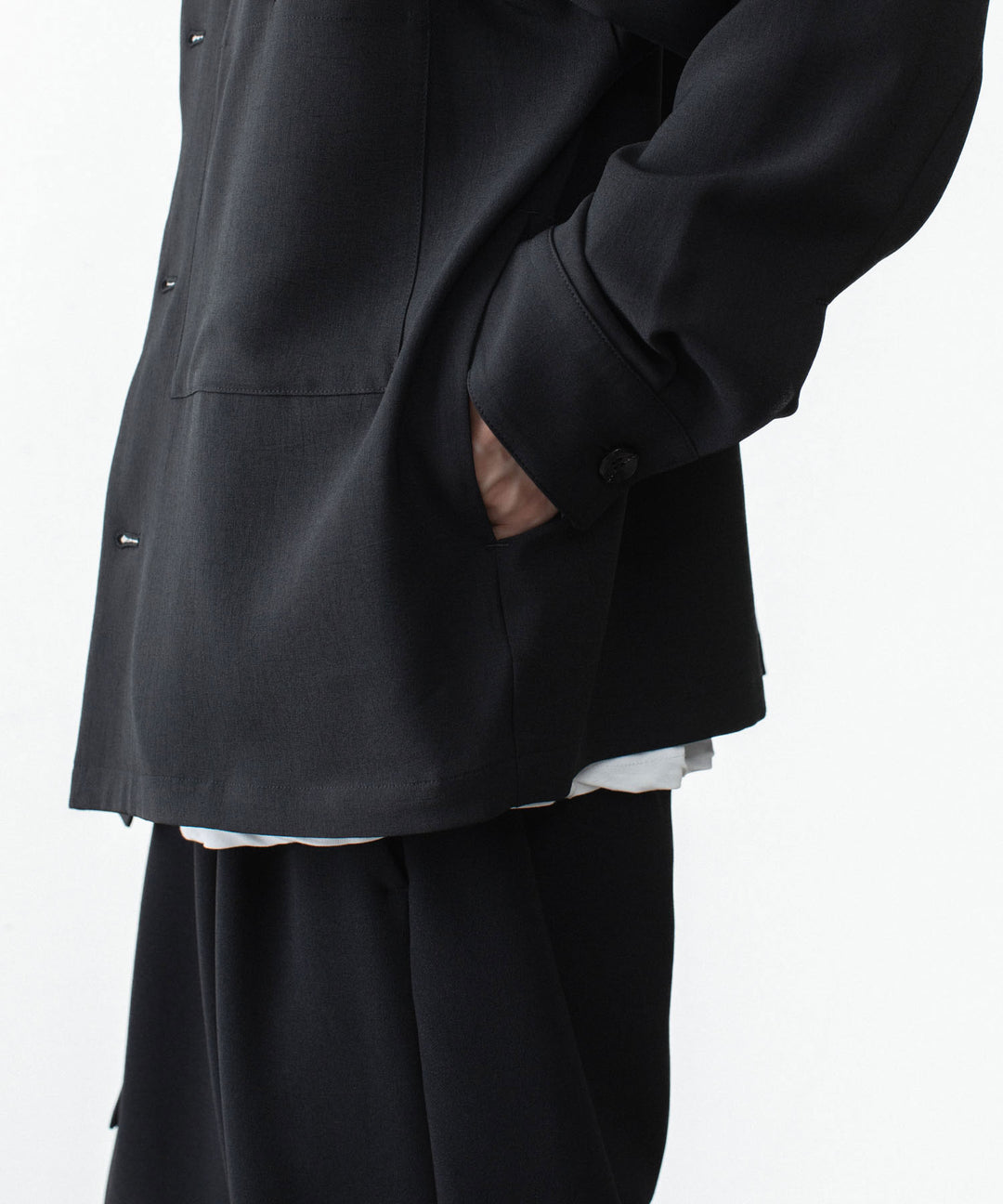 ATTACHMENT / EXCLUSIVE ITEMアタッチメントのPE LIGHT TROPICAL OVERSIZED SHIRT BLOUSON - BLACKの公式通販サイトsession福岡セレクトショップ