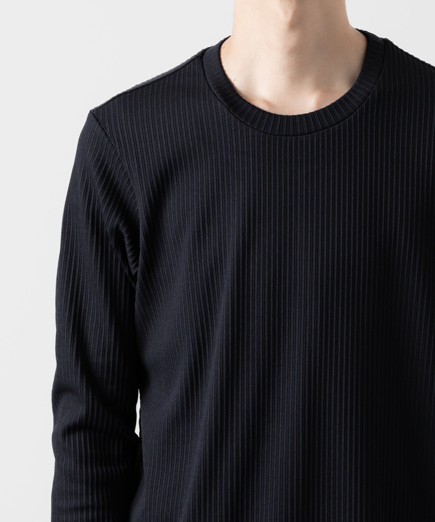 ATTACHMENT アタッチメントのPE STRETCH RIB SLIM FIT L/S TEE - NAVY 公式通販サイトsession福岡セレクトショップ