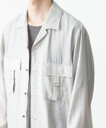 画像をギャラリービューアに読み込む, ATTACHMENT アタッチメントのLY/SI LAWN PATCH POCKET OPEN COLLAR L/S SHIRT - L.KH GRAYの公式通販サイトsession福岡セレクトショップ
