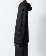 画像をギャラリービューアに読み込む, ATTACHMENT アタッチメントの1/60 WOOL SMOOTH HOODED PULLOVER - BLACKの公式通販サイトsession福岡セレクトショップ
