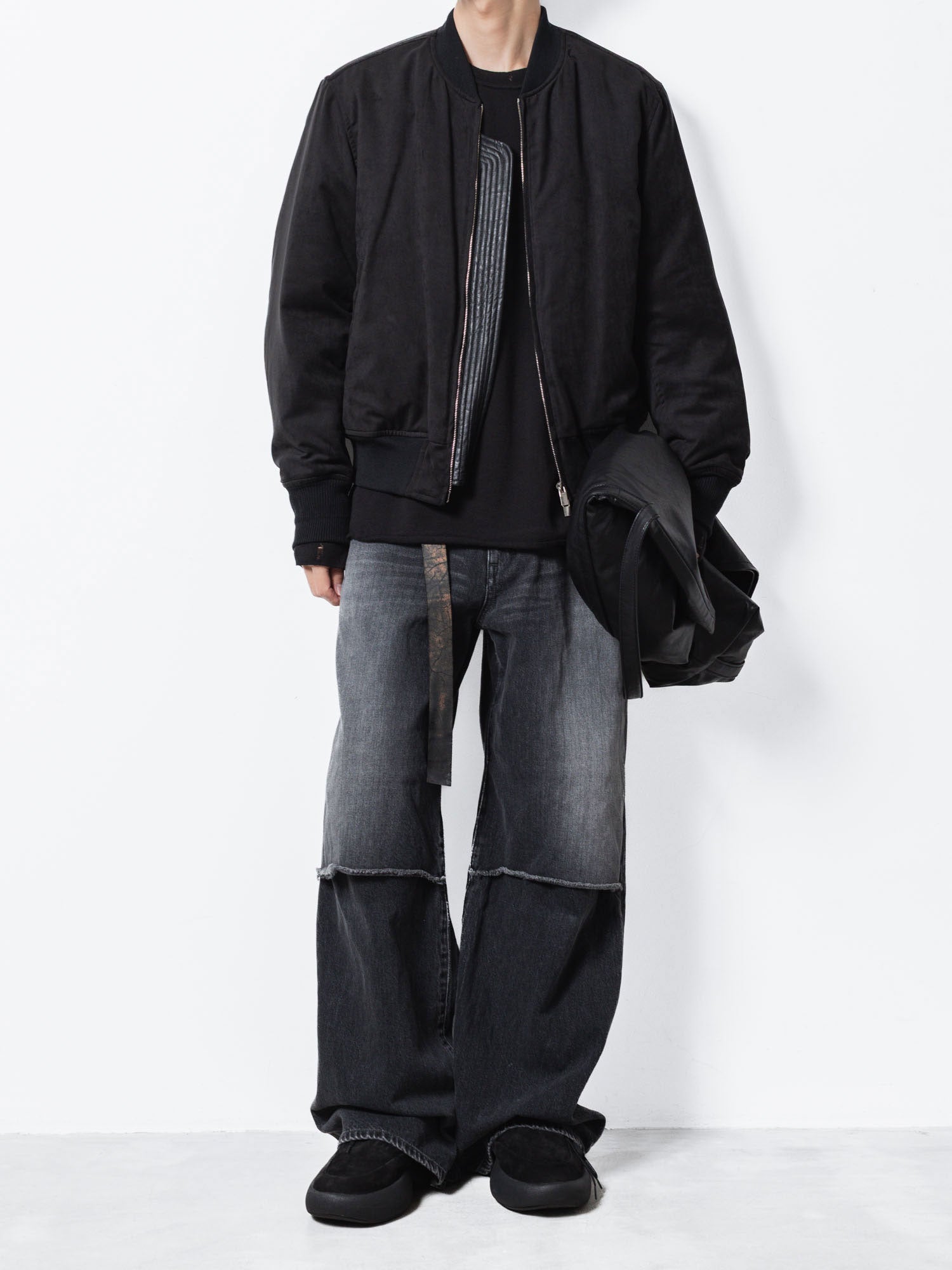 VEIN ヴェインの11OZ DENIM CUT OFF BAGGY TROUSERS - BLACKの公式通販サイトsession福岡セレクトショップ