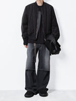 画像をギャラリービューアに読み込む, VEIN ヴェインの11OZ DENIM CUT OFF BAGGY TROUSERS - BLACKの公式通販サイトsession福岡セレクトショップ
