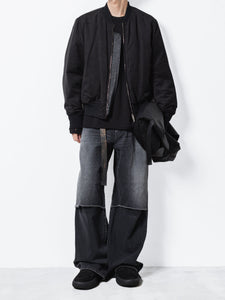 VEIN 】11OZ DENIM CUT OFF BAGGY TROUSERS - BLACK | 公式通販サイト