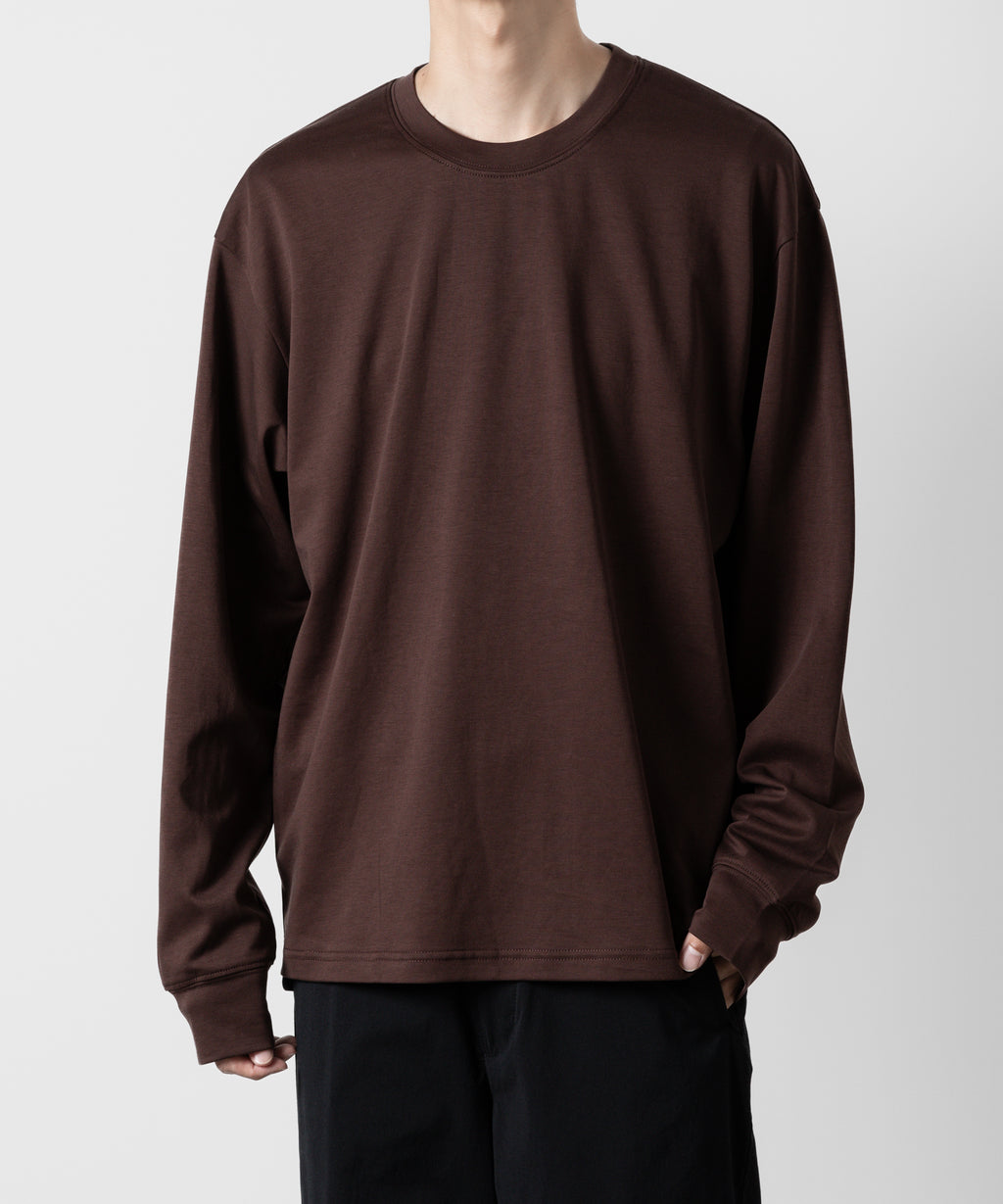 ATTACHMENT アタッチメントのCOTTON DOUBLE FACE OVERSIZED L/S TEE - BORDEAUXの公式通販サイトsession福岡セレクトショップ