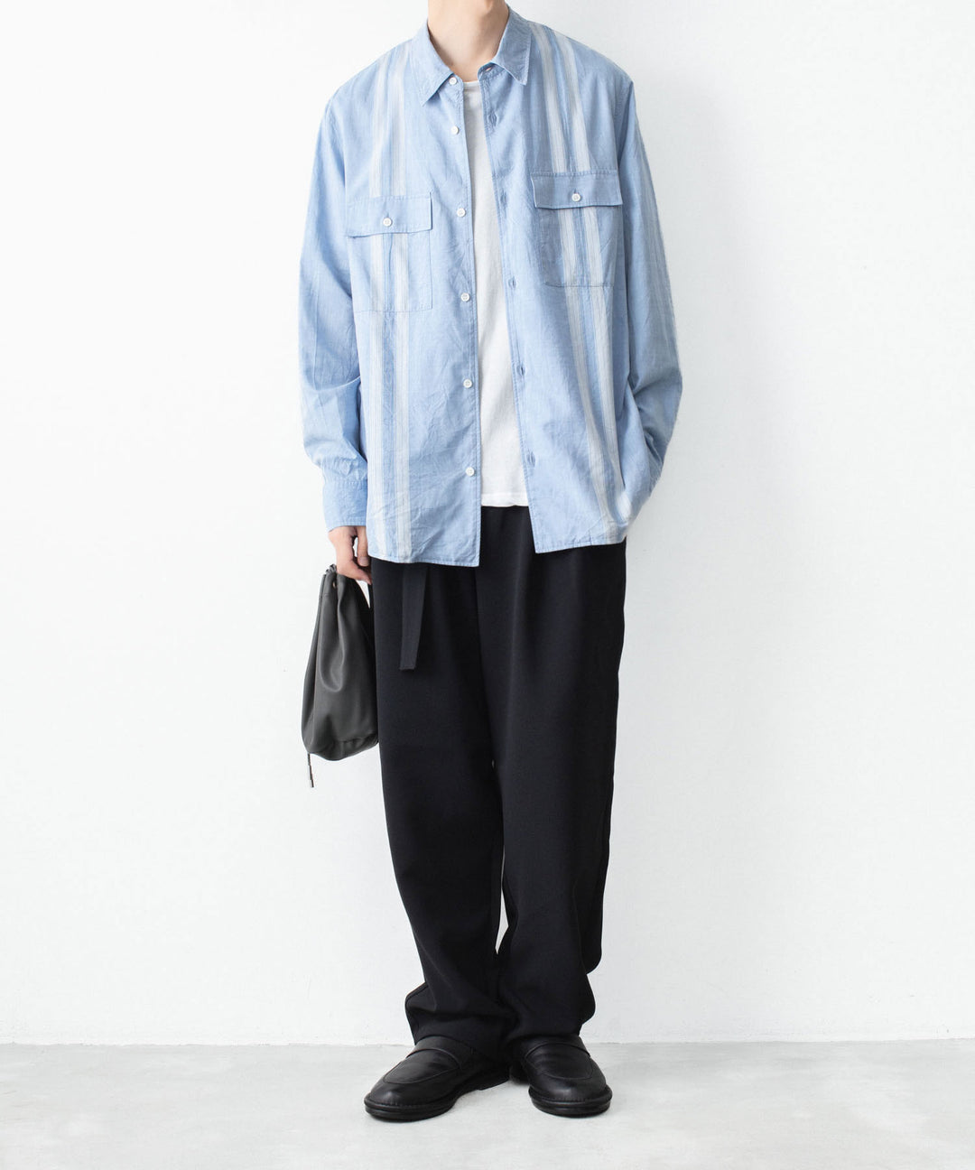 ATTACHMENT アタッチメントのCO/TEN JACQUARD LAWN PATCH POCKET L/S SHIRT - S.BLUEの公式通販サイトsession福岡セレクトショップ