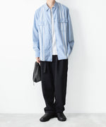 画像をギャラリービューアに読み込む, ATTACHMENT アタッチメントのCO/TEN JACQUARD LAWN PATCH POCKET L/S SHIRT - S.BLUEの公式通販サイトsession福岡セレクトショップ
