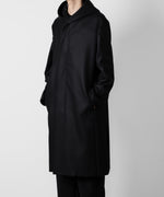 画像をギャラリービューアに読み込む, ATTACHMENT アタッチメントの限定2/90 SUPER120S MALTON ZIPUP HOODED COAT - BLACKの公式通販サイトsession福岡セレクトショップ

