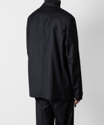 画像をギャラリービューアに読み込む, ATTACHMENT アタッチメントのWASHABLE WO/PE STRETCH SAXONY OVERSIZED LIGHT JACKET - NAVY 公式通販サイトsession福岡セレクトショップ
