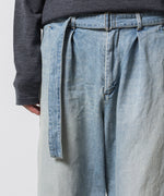 画像をギャラリービューアに読み込む, ATTACHMENT / EXCLUSIVE ITEMアタッチメントの11oz DENIM 1TUCK BELTED PANTS  - L.NAVYの公式通販サイトsession福岡セレクトショップ
