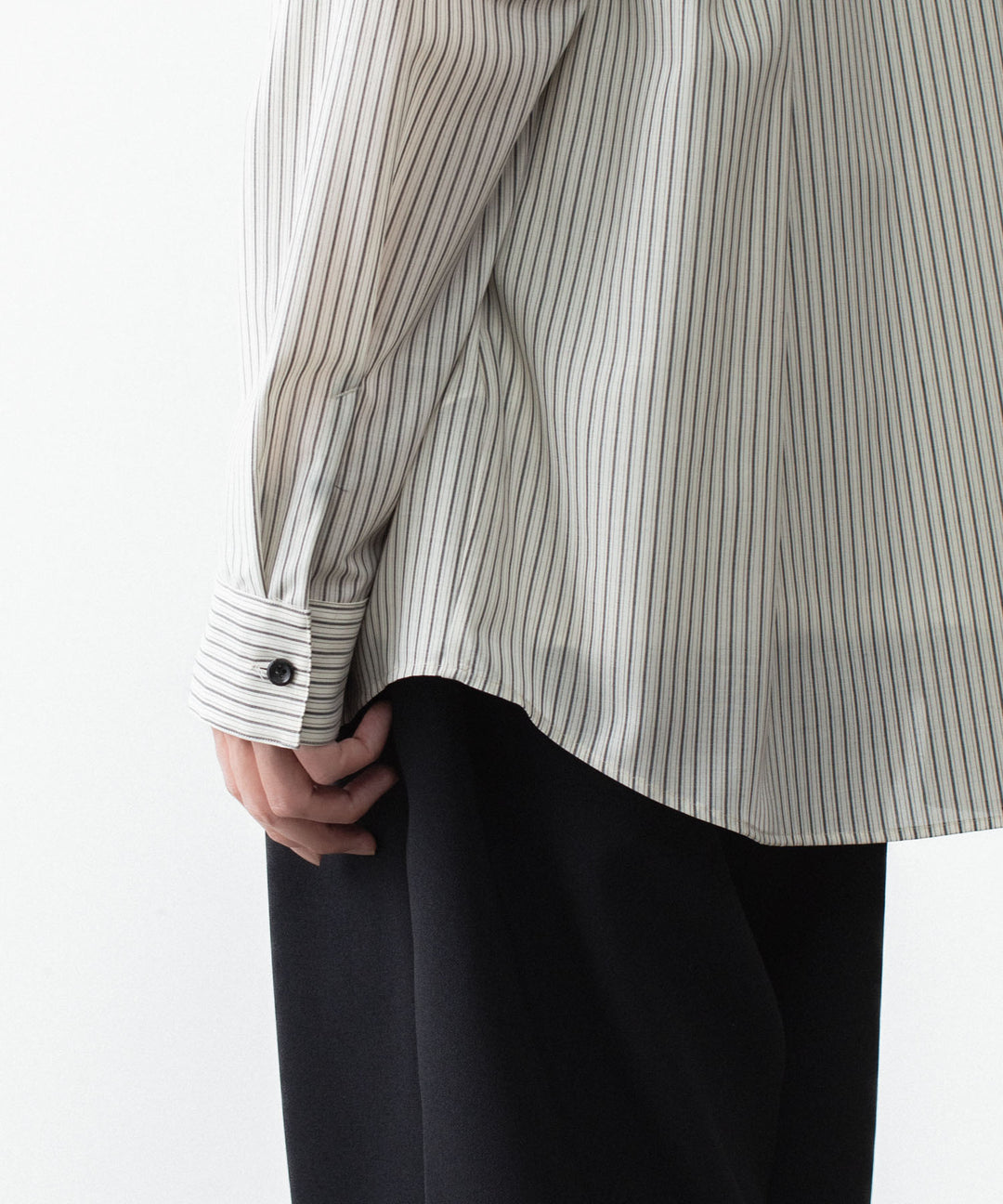 ATTACHMENT アタッチメントのWO/PE STRIPE L/S SHIRT - S.GRAYの公式通販サイトsession福岡セレクトショップ