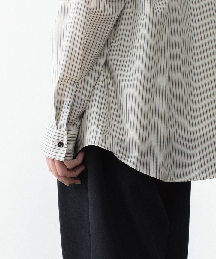 ATTACHMENT アタッチメントのWO/PE STRIPE L/S SHIRT - S.GRAYの公式通販サイトsession福岡セレクトショップ