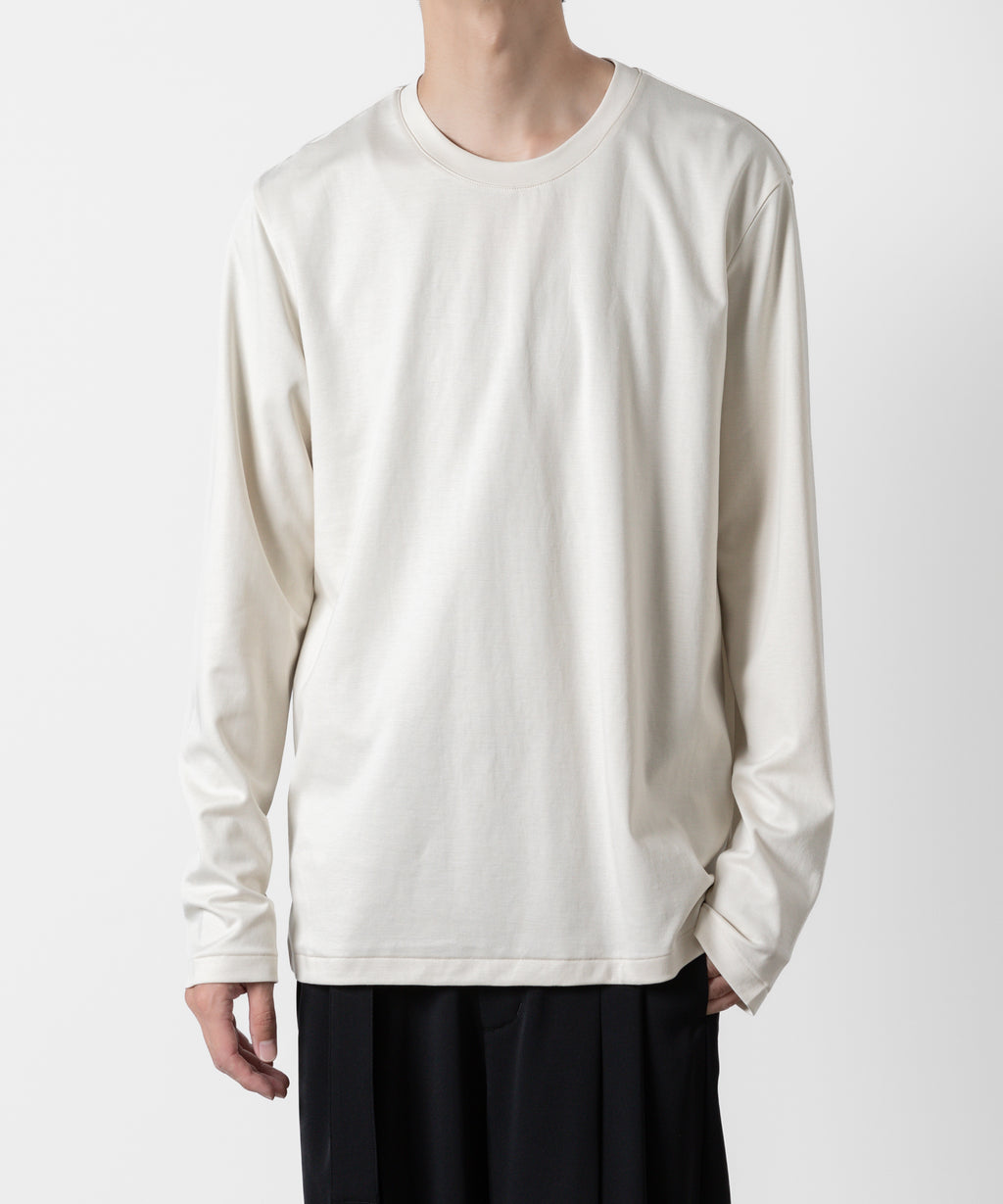 ATTACHMENT アタッチメントのCOTTON DOUBLE FACE SLIM FIT L/S TEE - OFF WHITE  公式通販サイトsession福岡セレクトショップ