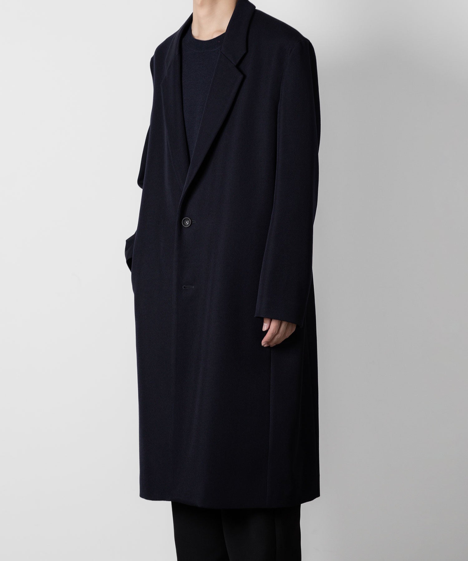 ATTACHMENT アタッチメントの2/48 WO KERSEY OVERSIZED CHESTER COAT - NAVY 公式通販サイトsession福岡セレクトショップ