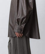 画像をギャラリービューアに読み込む, VEIN-ヴェイン SYNTHETIC LEATHER L/S SHIRTのBROWN 公式通販サイトsession福岡セレクトショップ
