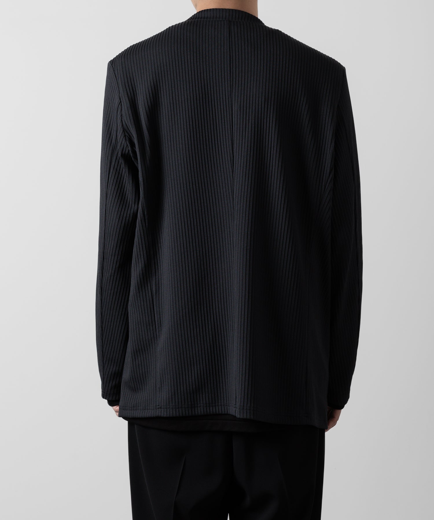 ATTACHMENT アタッチメントのPE STRETCH RIB COLLARLESS CARDIGAN - D.GRAY 公式通販サイトsession福岡セレクトショップ